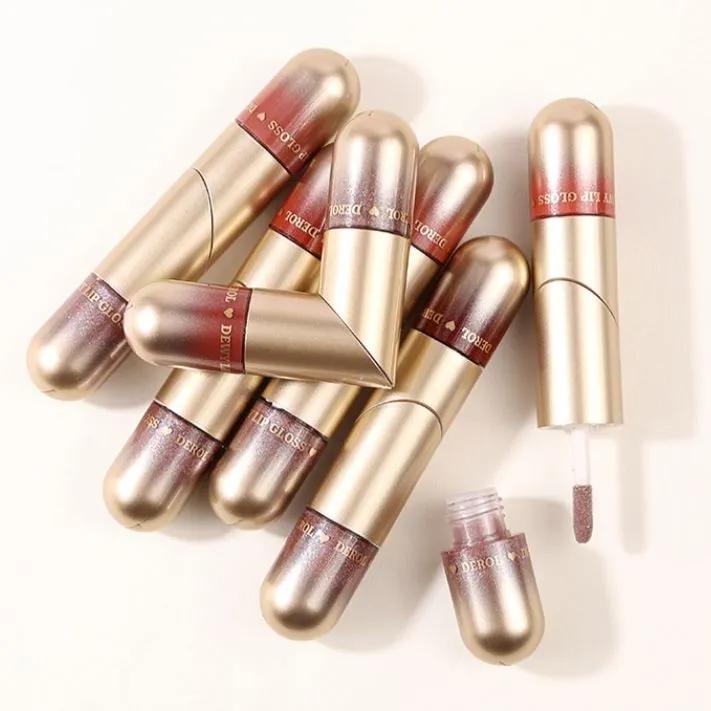 DEROL Romantic Love Dewy Lip Gloss 2N1 Rich Colors 7 Pcs Whole Series