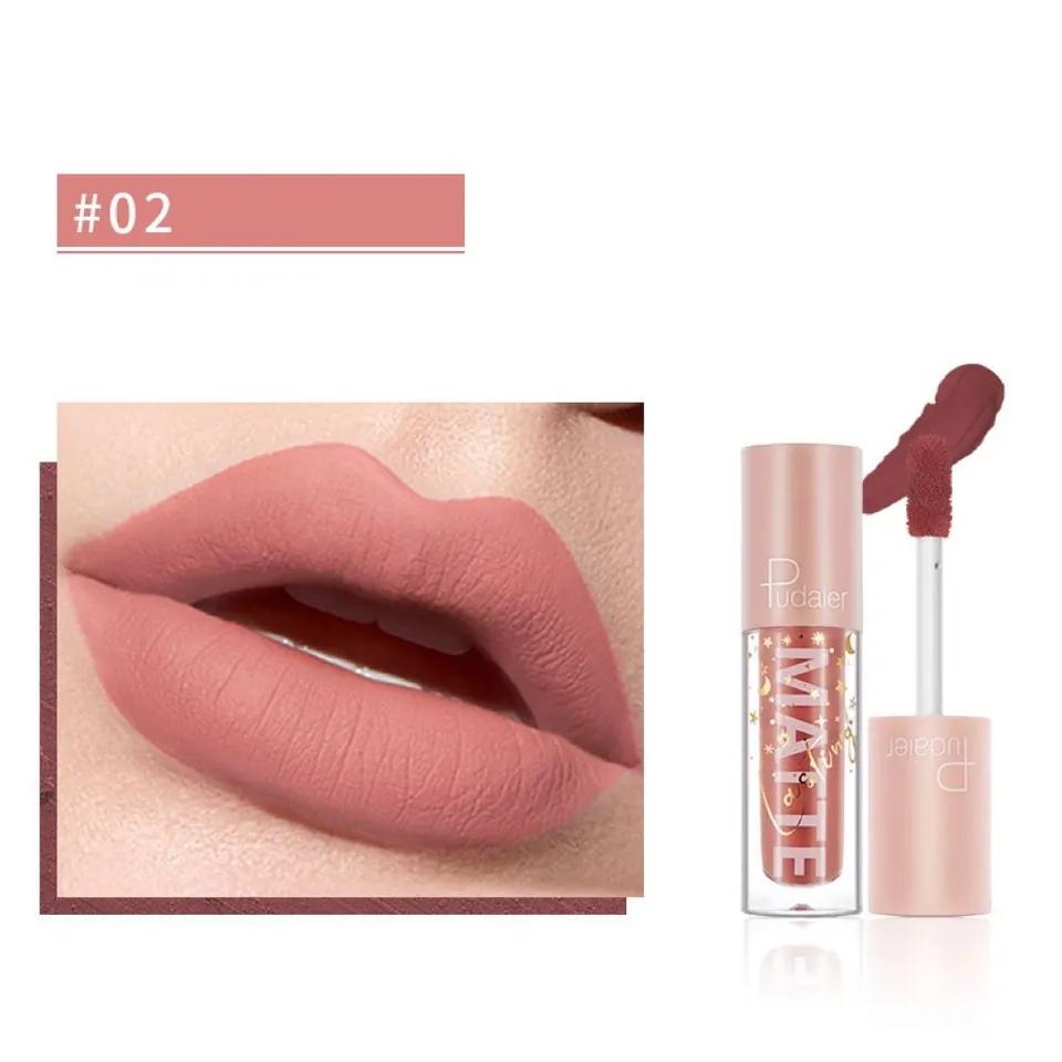 PUDAIER Matte Lasting Lip Gloss #02 BEAN PASTE - 3.5g