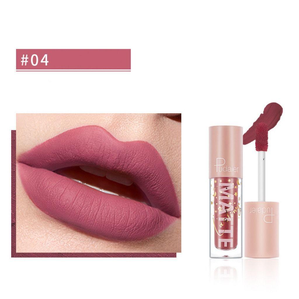 PUDAIER Matte Lasting Lip Gloss #04 FOG ROSE - 3.5g