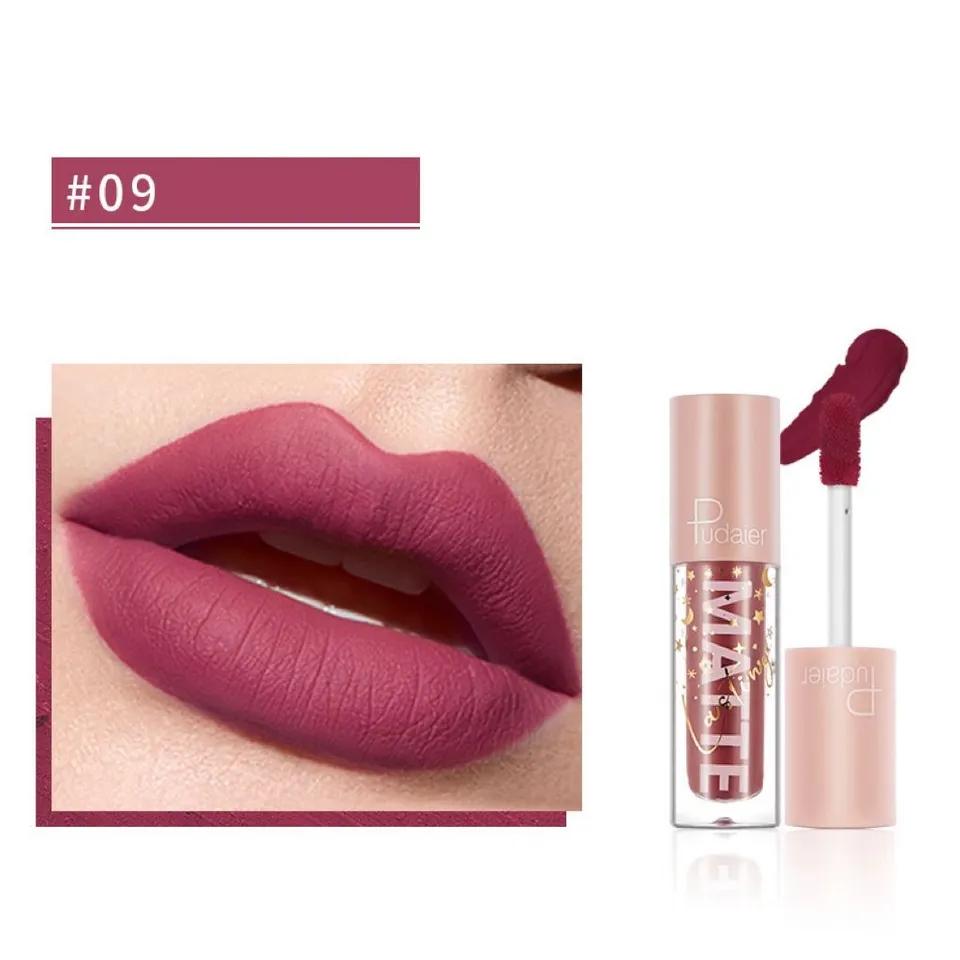 PUDAIER Matte Lasting Lip Gloss #09 VINEYARD - 3.5g