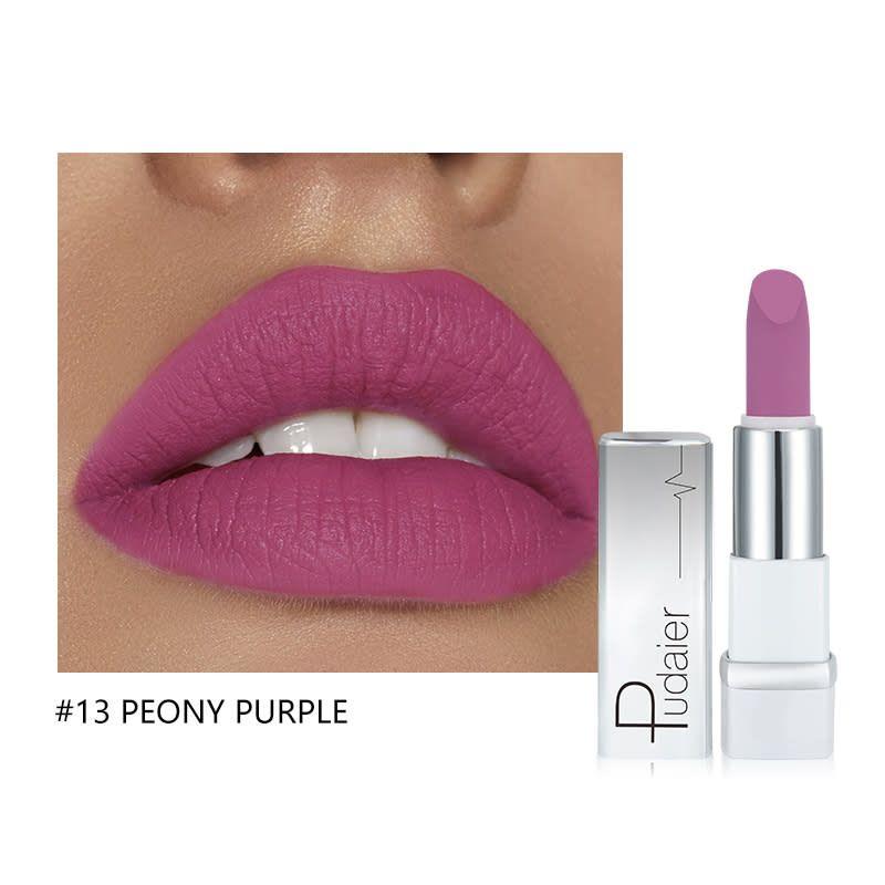 PUDAIER Future Lipstick Creamy Matte Color #13 PEONY PURPLE - 3.5g