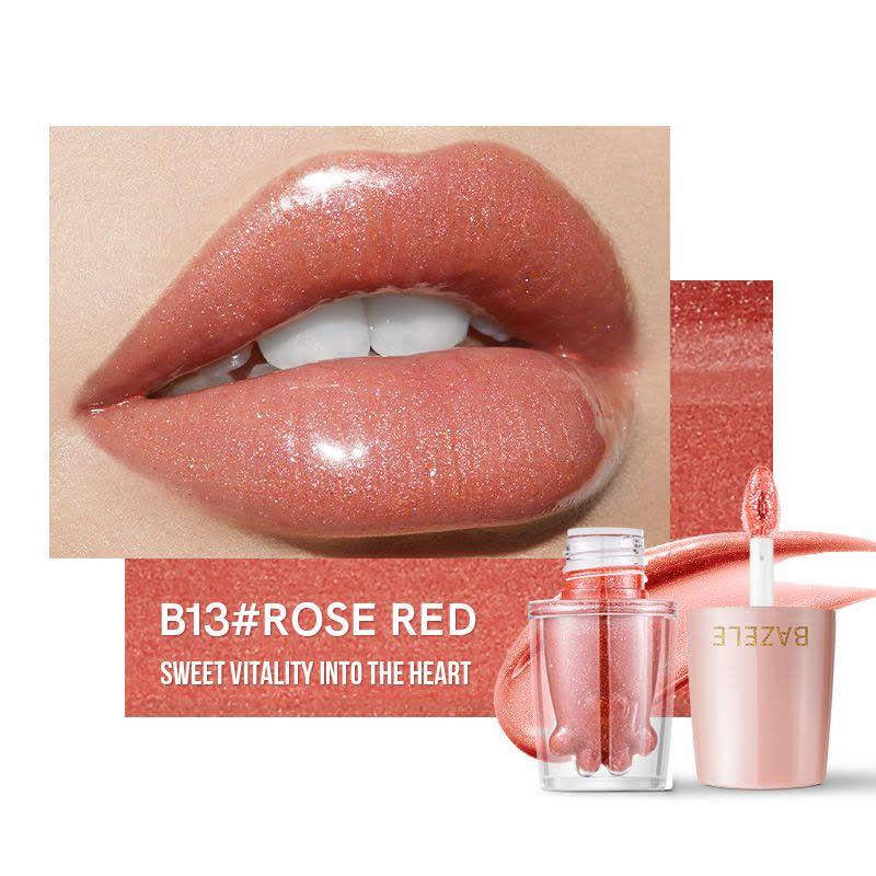 BAZELE Cat Paw Bright Liquid Lipstick Color #B13 Rose Red