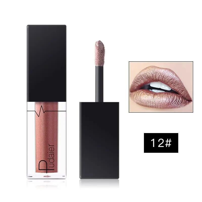 PUDAIER New Fashion Lip Gloss Fine Flash Color #12 - 3.5ml