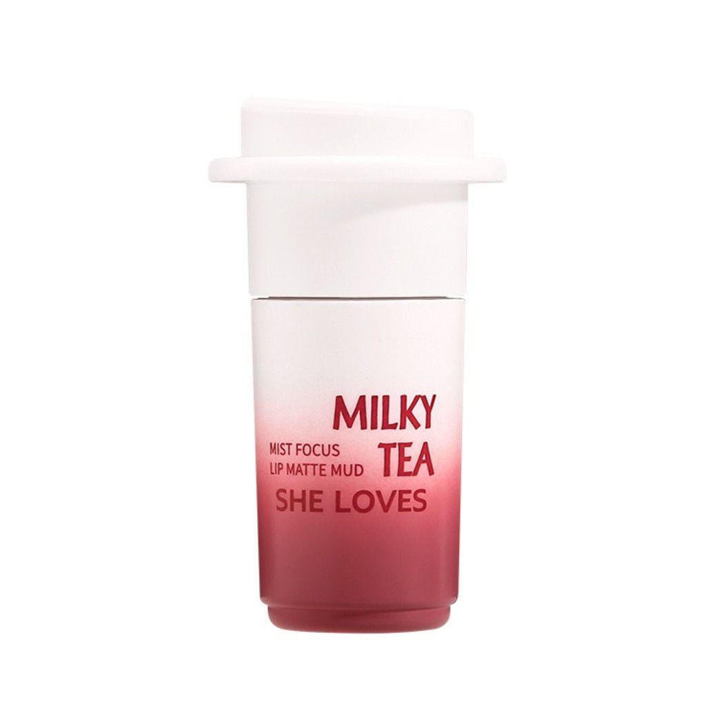 SHELOVES Milk Tea Lip Mud Matte #01 CHERRY COLA - 5g