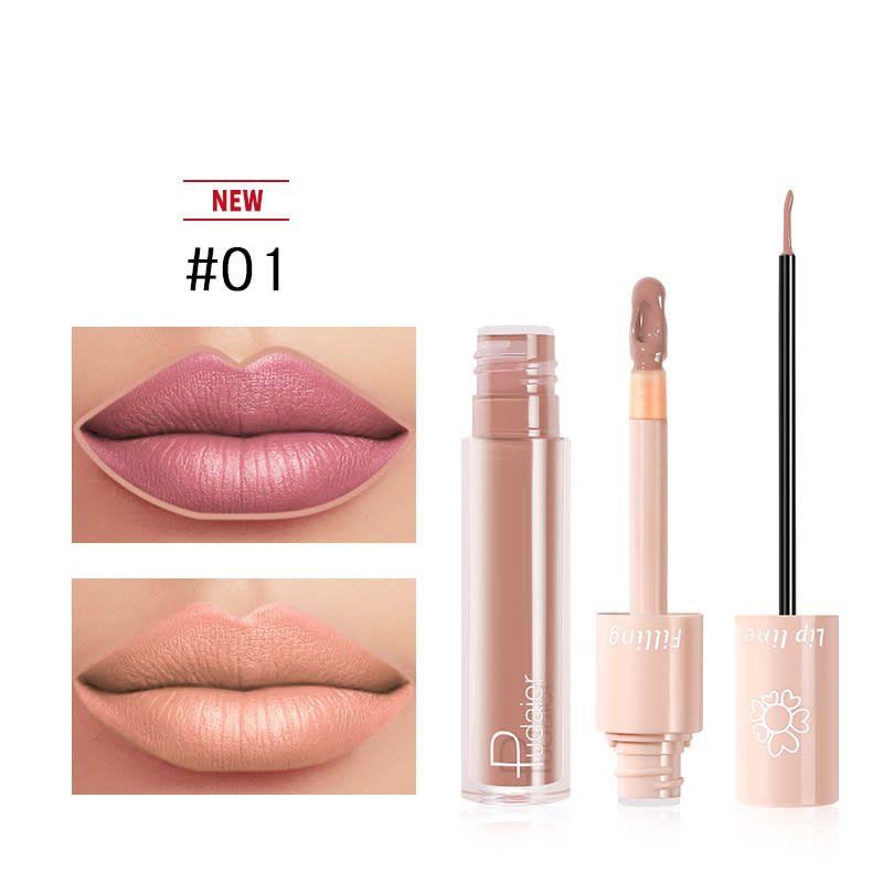 PUDAIER Double Liquid Lipstick Filling Lip Line Color #01