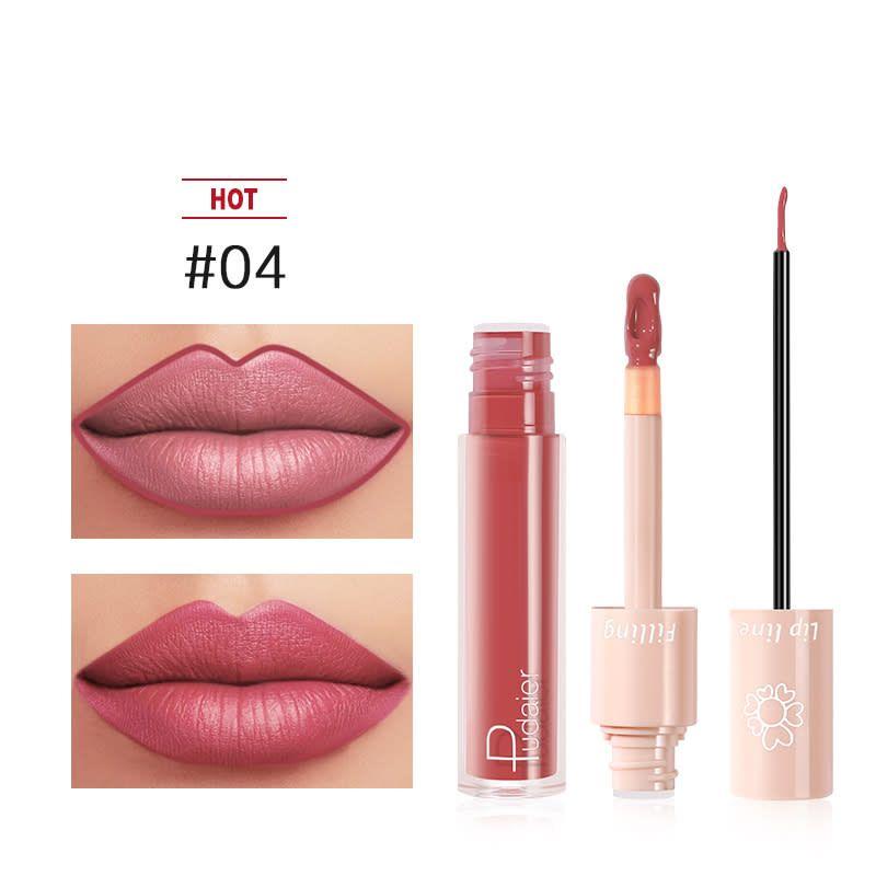 PUDAIER Double Liquid Lipstick Filling Lip Line Color #04