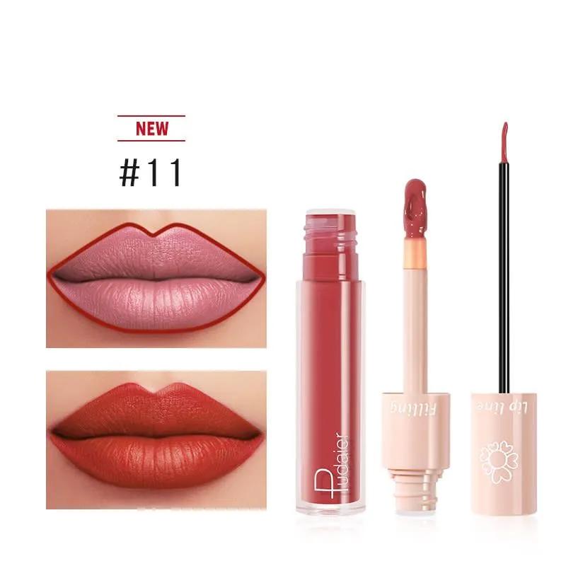PUDAIER Double Liquid Lipstick Filling Lip Line Color #11