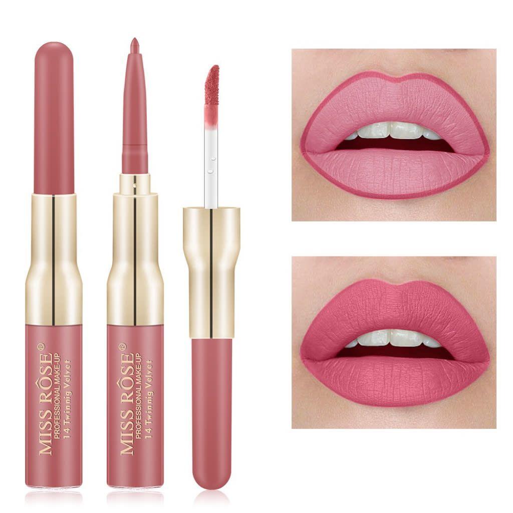 MISS RÔSE Professional Makeup Lipgloss & Lipliner #14 Twinning Velvet