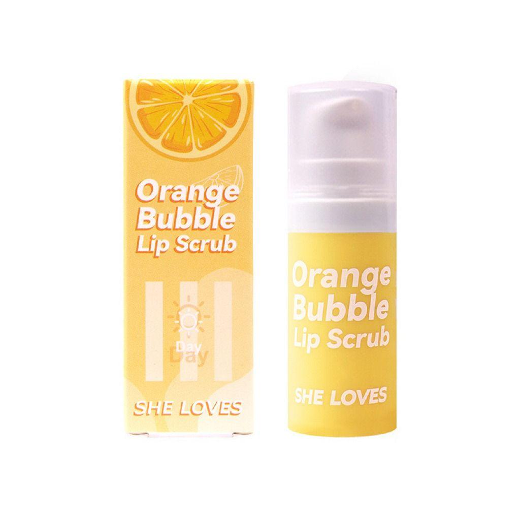 SHELOVES Orange Bubble Lip Scrub Day Use - 11ml