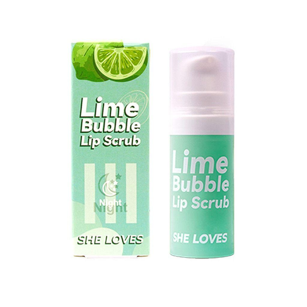 SHELOVES Lime Bubble Lip Scrub Night Use - 11ml