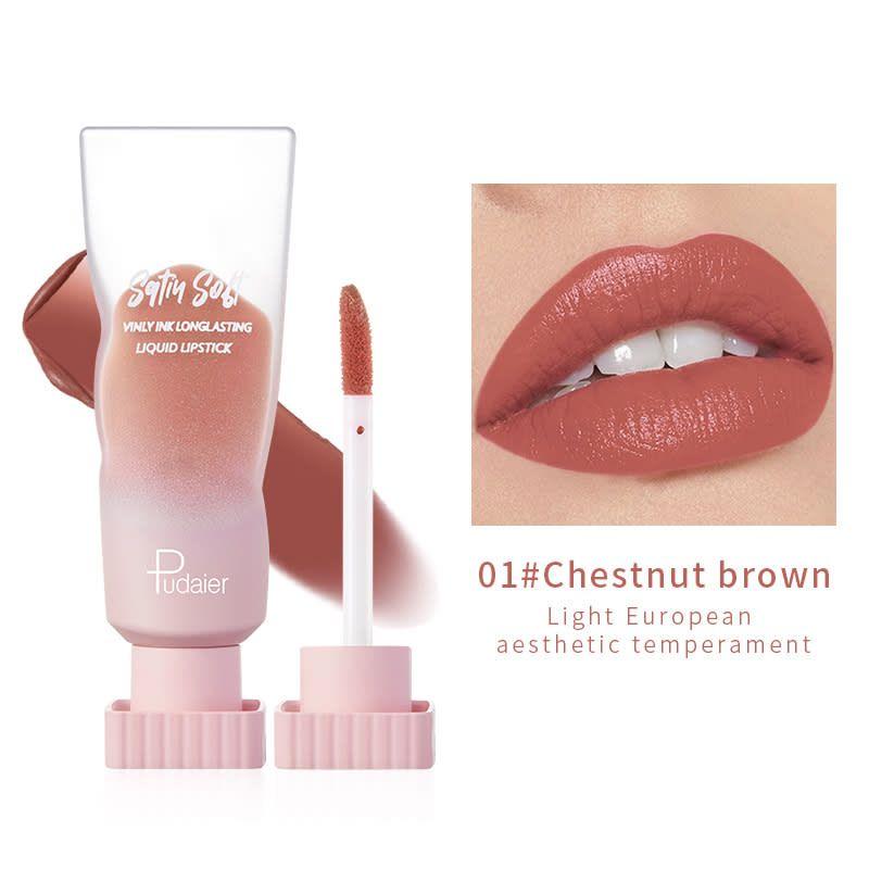 PUDAIER Satiu Soft Liquid Lipstick Color #01 Chestnut Brown