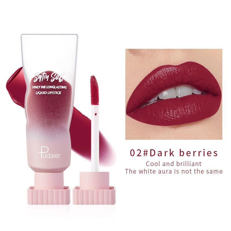PUDAIER Satiu Soft Liquid Lipstick Color #02 Dark Berries