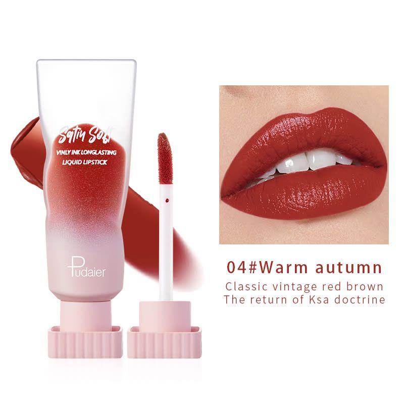 PUDAIER Satiu Soft Liquid Lipstick Color #04 Warm Autumn