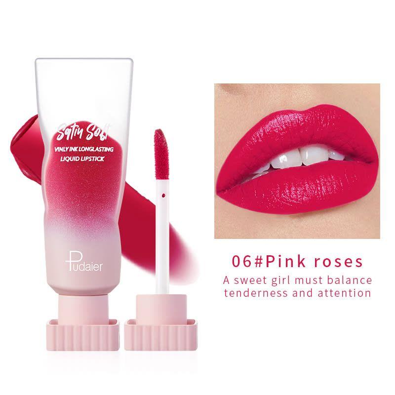 PUDAIER Satiu Soft Liquid Lipstick Color #06 Pink Roses