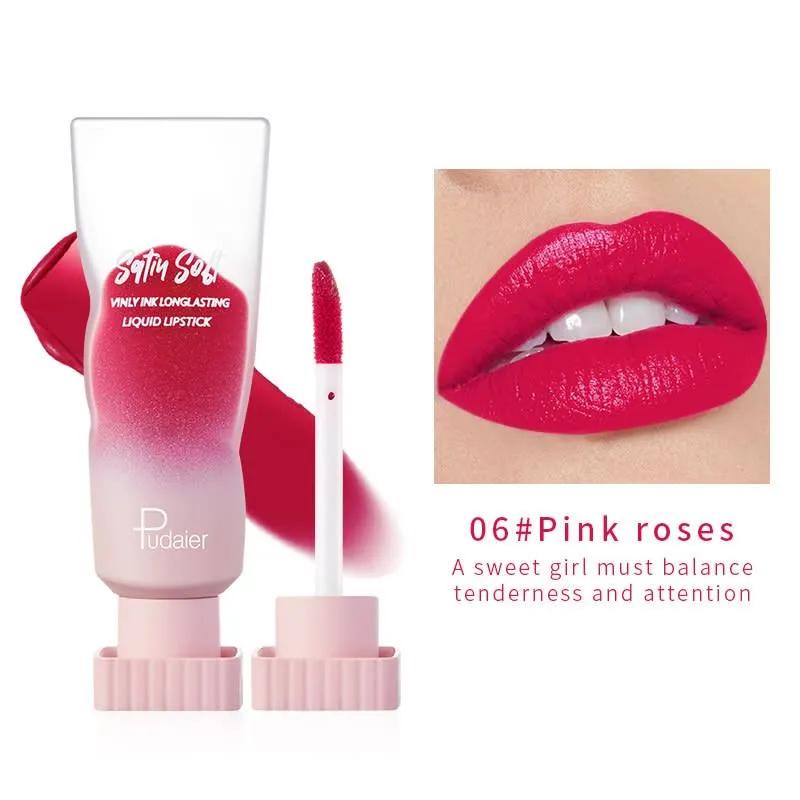 PUDAIER Satiu Soft Liquid Lipstick Color #06 Pink Roses