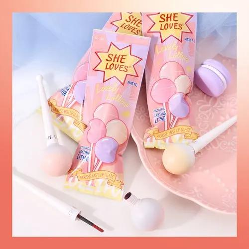 SHELOVES Lovely Lollipop Lip Gloss Matte #03 Honey Peach