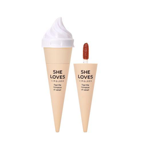 SHELOVES Light Sweet Romantic Lip Gloss #04 Red Beans