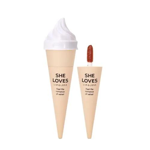 SHELOVES Light Sweet Romantic Lip Gloss #04 Red Beans