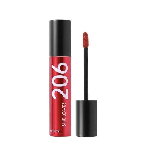 SHELOVES Bright And Pigmented Mist Lip Gloss Rich Colors 206 Red Brown