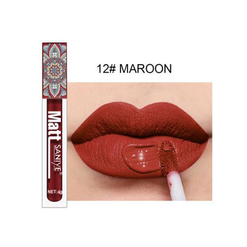 Lipstick Silk Matte Liquid 12# Maroon