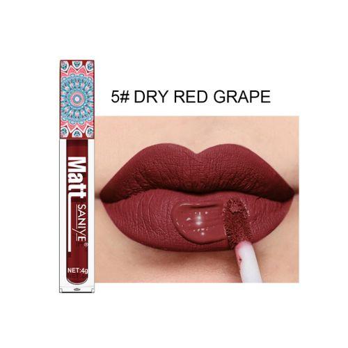 Lipstick Silk Matte Liquid 5# Dry Red Grape