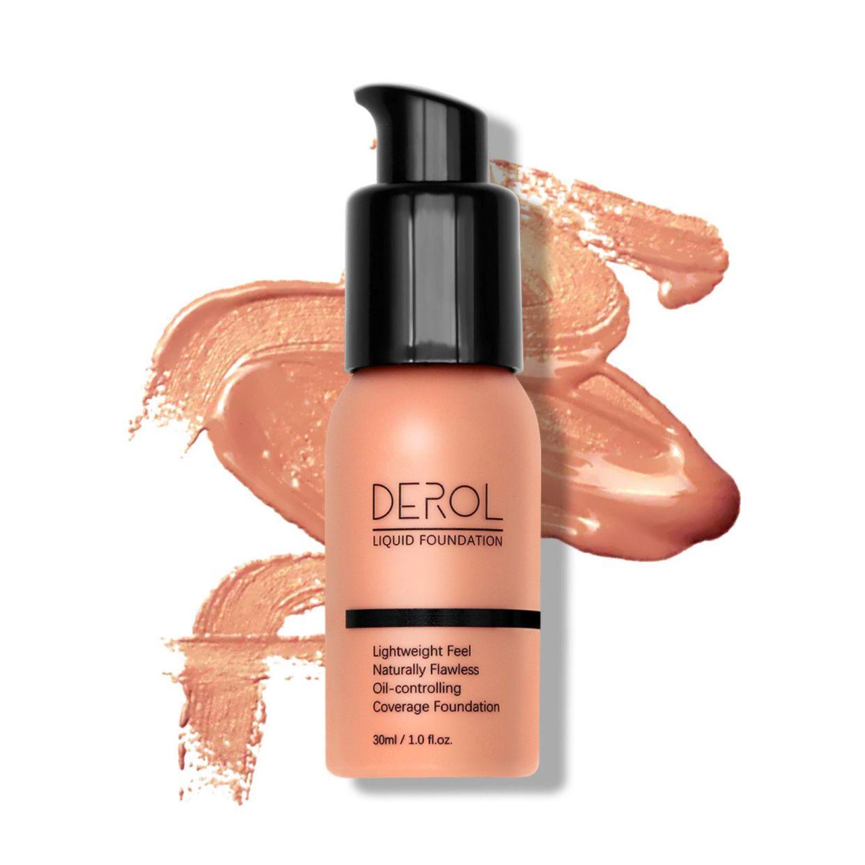 DEROL Foundation Matte Liquid Full Coverage #08 MOCHA - 30ml