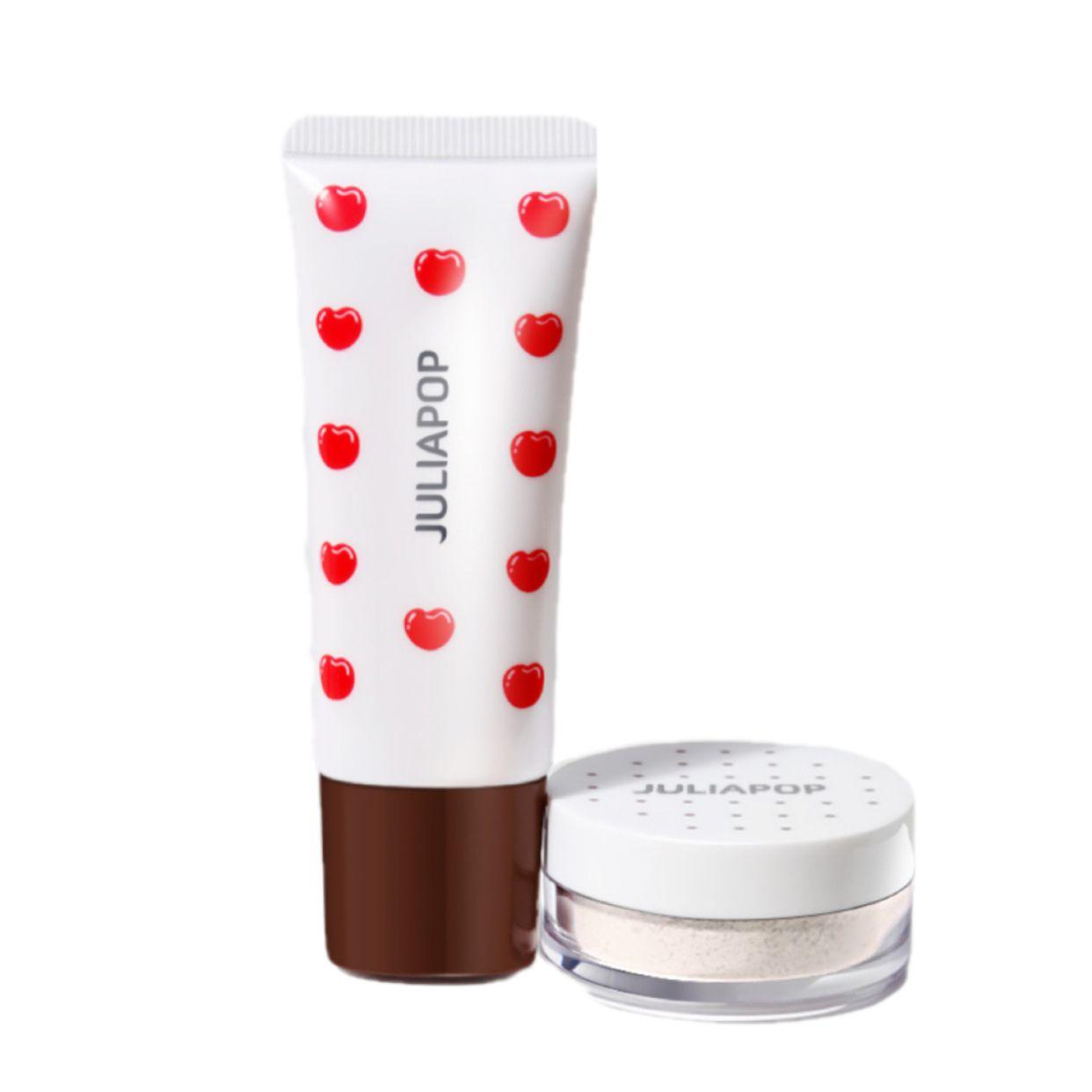 JULIAPOP Korean Style Brightening Cream + Makeup Powder Set #03 Transparent