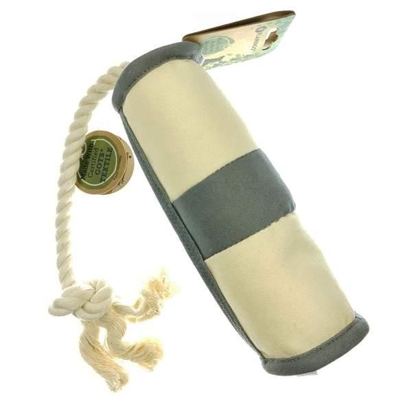 FLAMINGO JOUET NATURAL FUN DUMMY AVEC CORDE GRIS & BEIGE (57604)