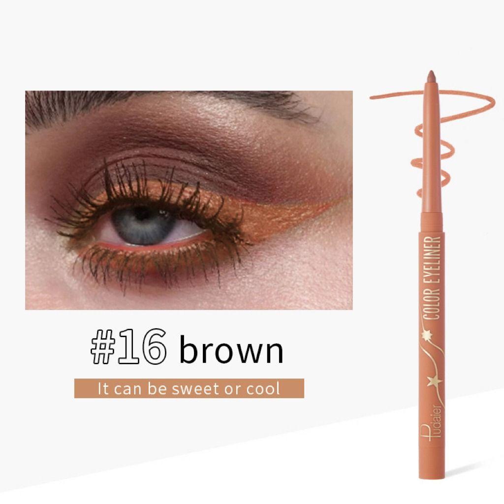 PUDAIER Color Eyeliner Lasting Waterproof #16 BROWN