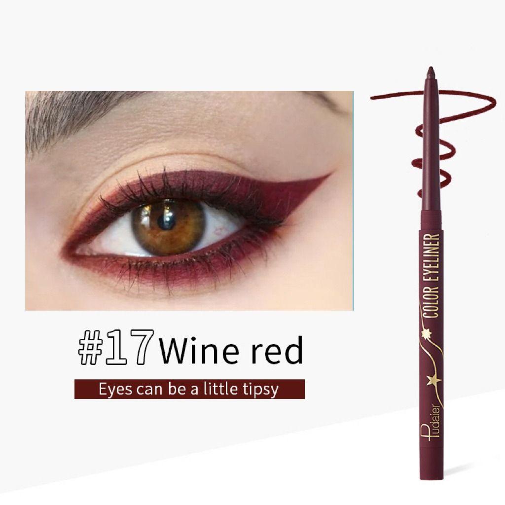PUDAIER Color Eyeliner Lasting Waterproof #17 WINE RED