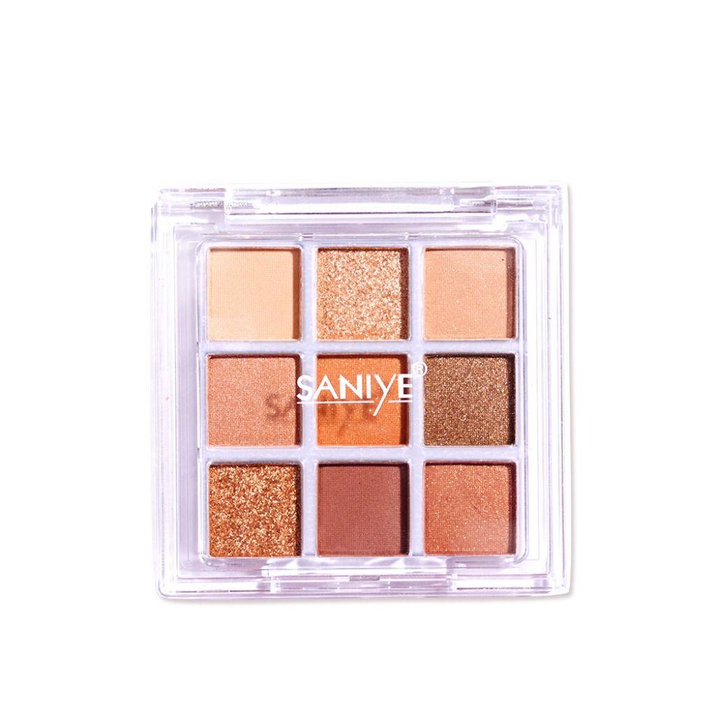 SANIYE Nude Peach Bright 9 Colors Eyeshadow Palette #01 - 5g