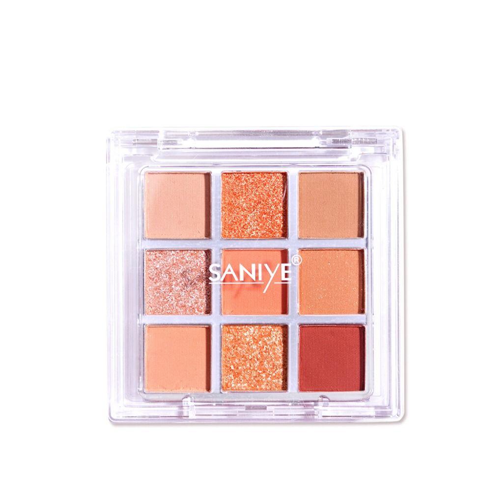 SANIYE Nude Peach Bright 9 Colors Eyeshadow Palette #02 - 5g