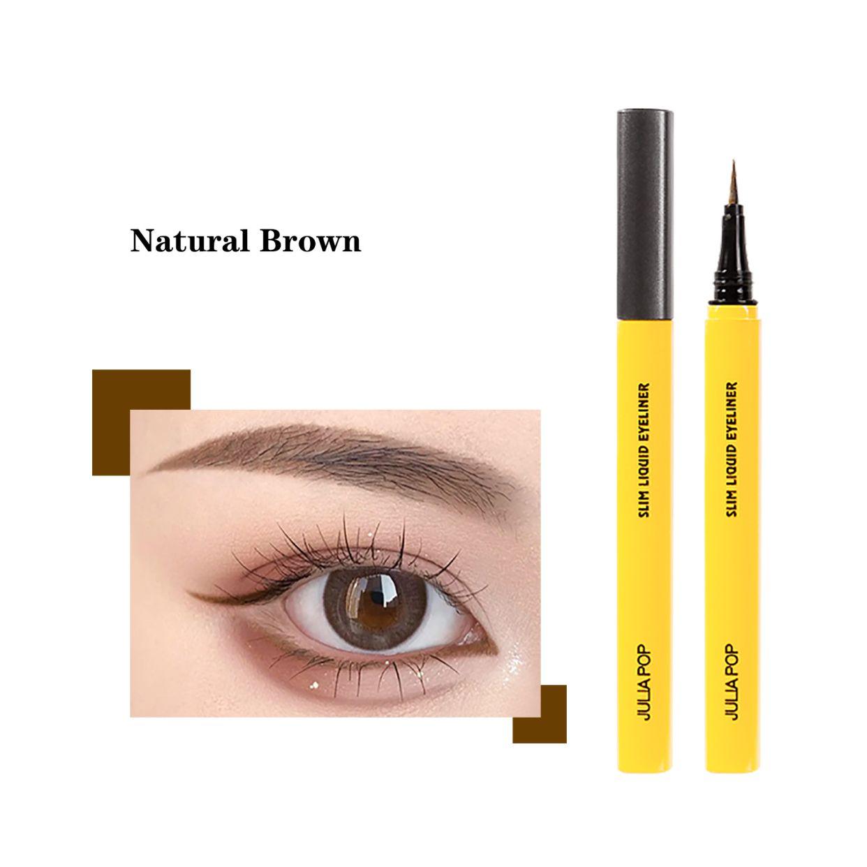 JULIAPOP Bright Eyes Slim Soft Liquid Eyeliner #02 Natural Brown