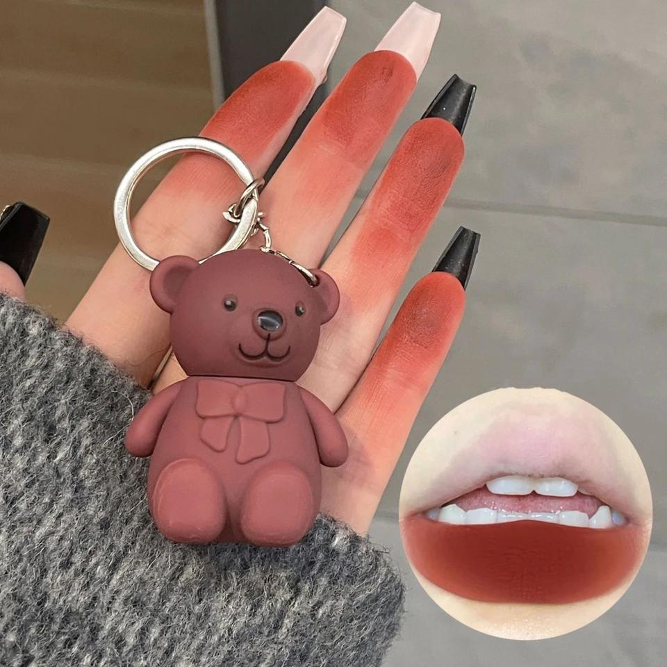Teddy Bear Lip Mud Lipstick Matte Liquid #02 Miss Alice