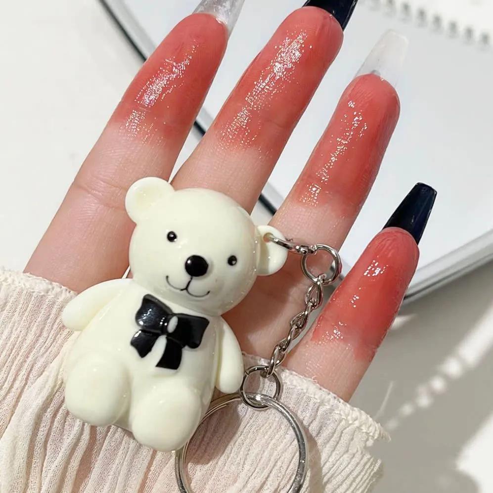 Teddy Bear Lip Gloss Mirror Liquid #04 Peach Oolong