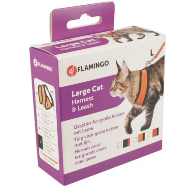 FLAMINGO HARMS SET HARNAIS CHAT RO/NO 120CM15MM (52509)