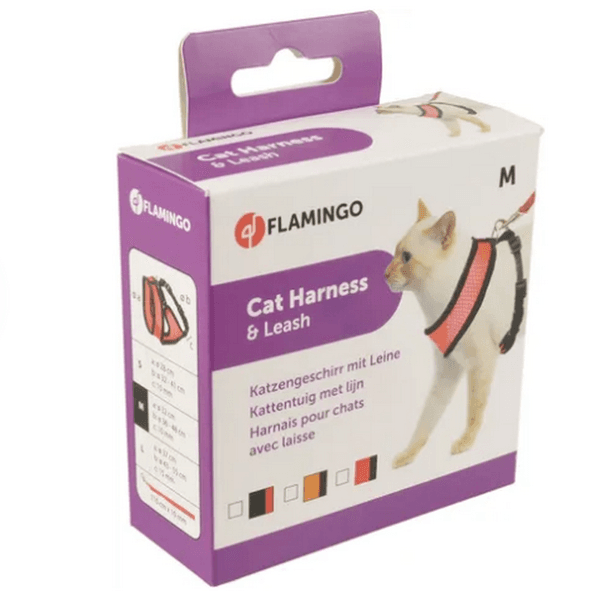 FLAMINGO HARMS SET HARNAIS CHAT RG/NO 110CM10MM (52103)