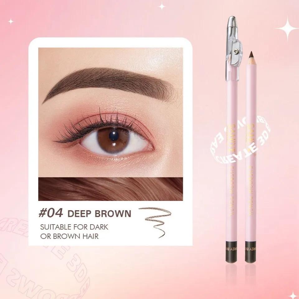 SANIYE Eyebrow Pencil Pink Color #04 DEEP BROWN - with pencil sharpener