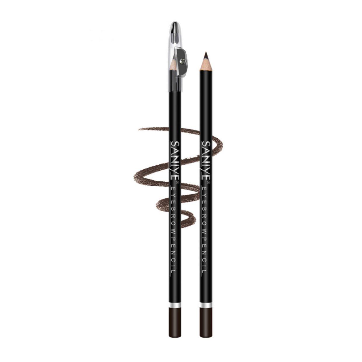 SANIYE Eyebrow Pencil Black Color #04 Dark Brown - with pencil sharpener