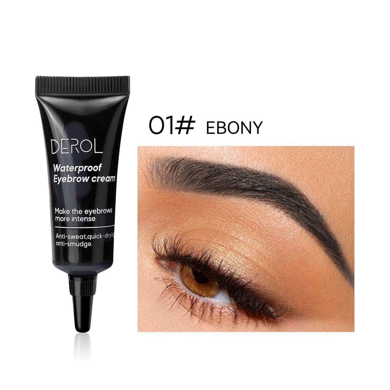 DEROL Waterproof Eyebrow Cream #01 EBONY - 8g