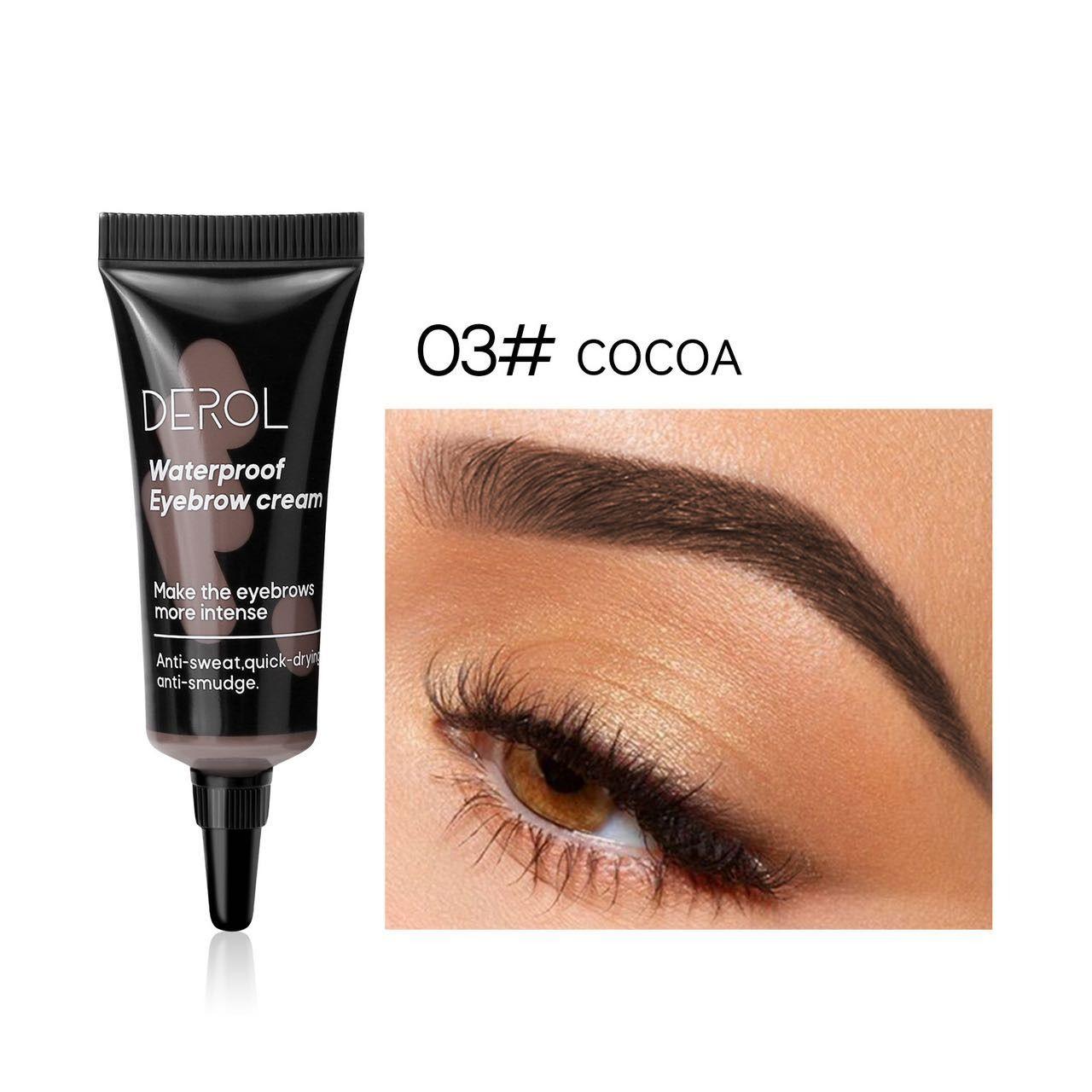 DEROL Waterproof Eyebrow Cream #03 COCOA - 8g
