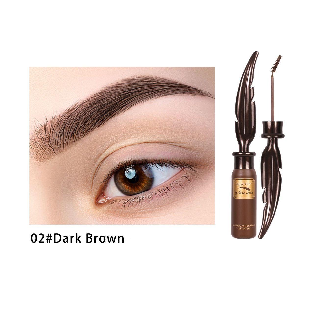 JULIAPOP Elegant Feathers Eyebrow Cream #02 DARK BROWN - 8ml