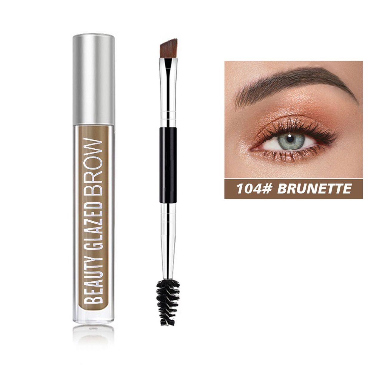 BEAUTY GLAZED Eyebrow Gel Liquid Waterproof #104 BRUNETTE