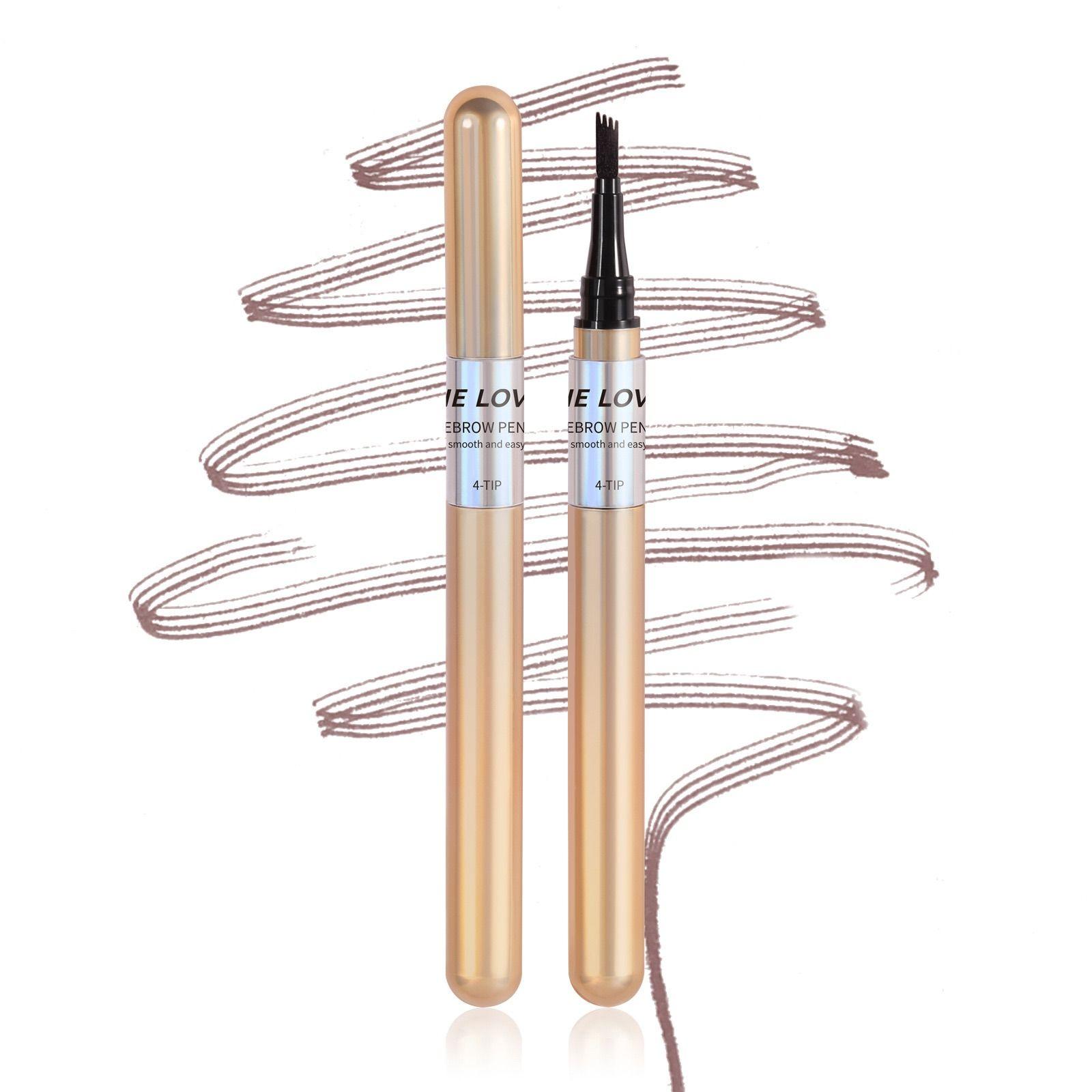 SHELOVES 4-TIP Eyebrow Pencil liquid Waterproof #01 LIGHT COFFEE