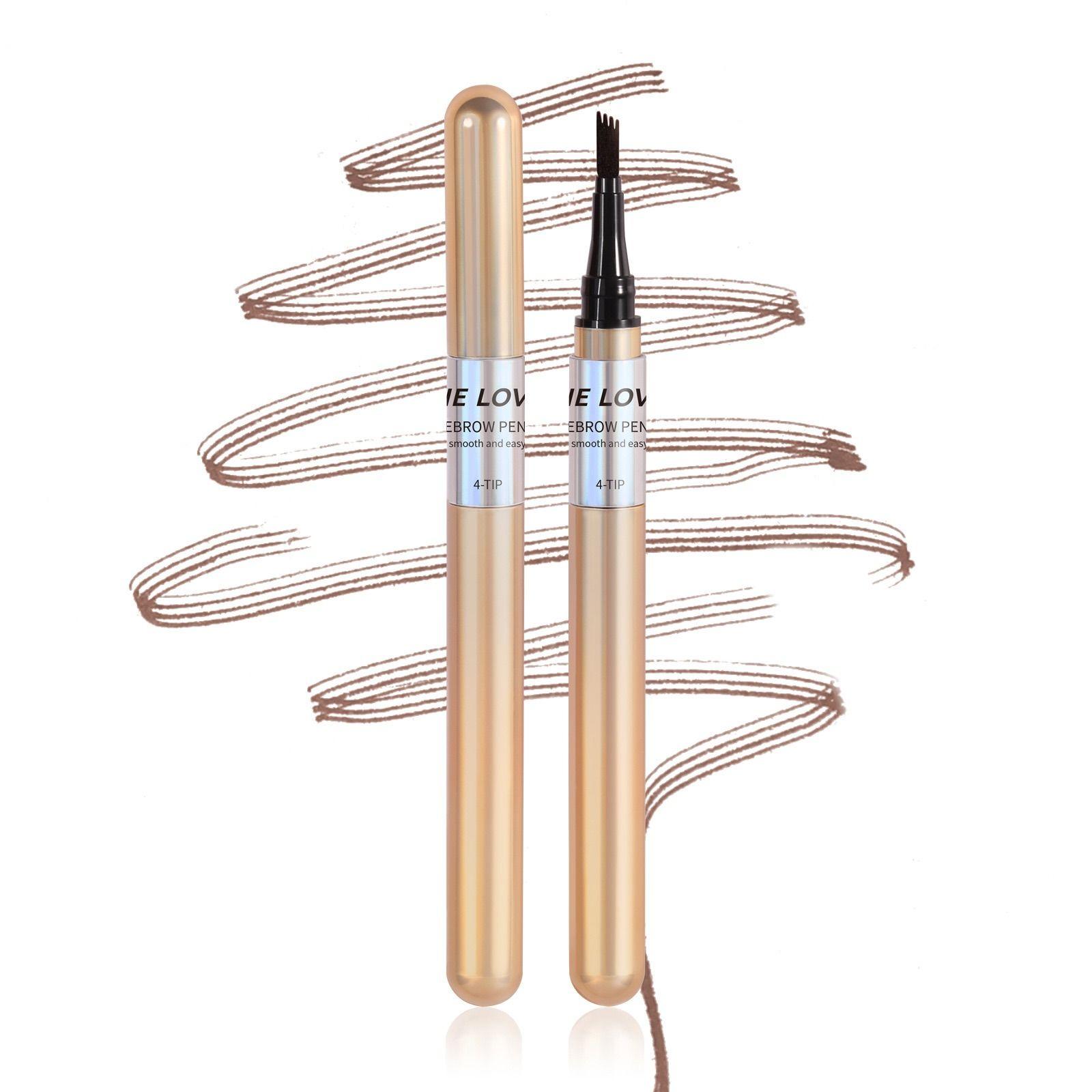 SHELOVES 4-TIP Eyebrow Pencil liquid Waterproof #02 DARK COFFEE