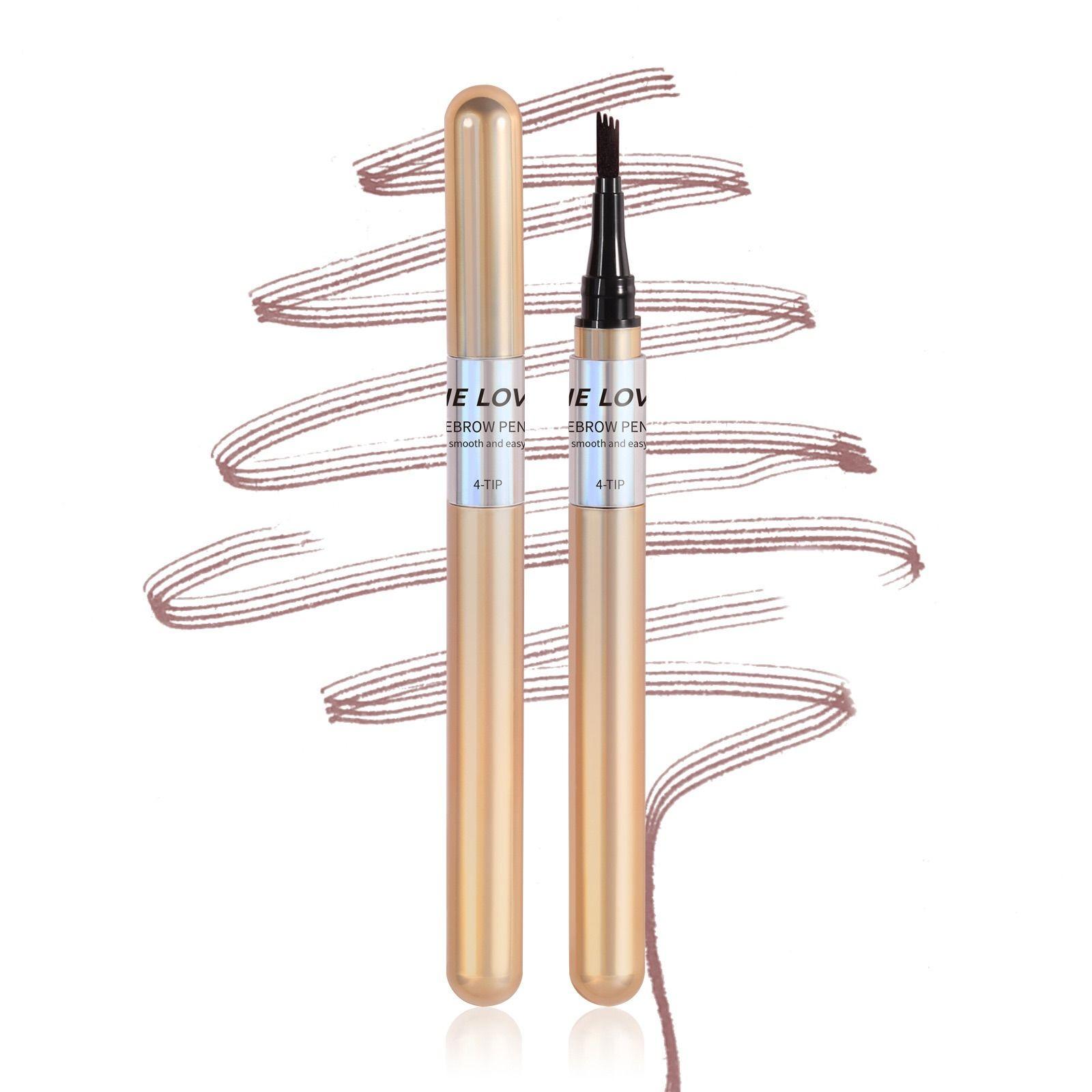 SHELOVES 4-TIP Eyebrow Pencil liquid Waterproof #03 RED BROWN