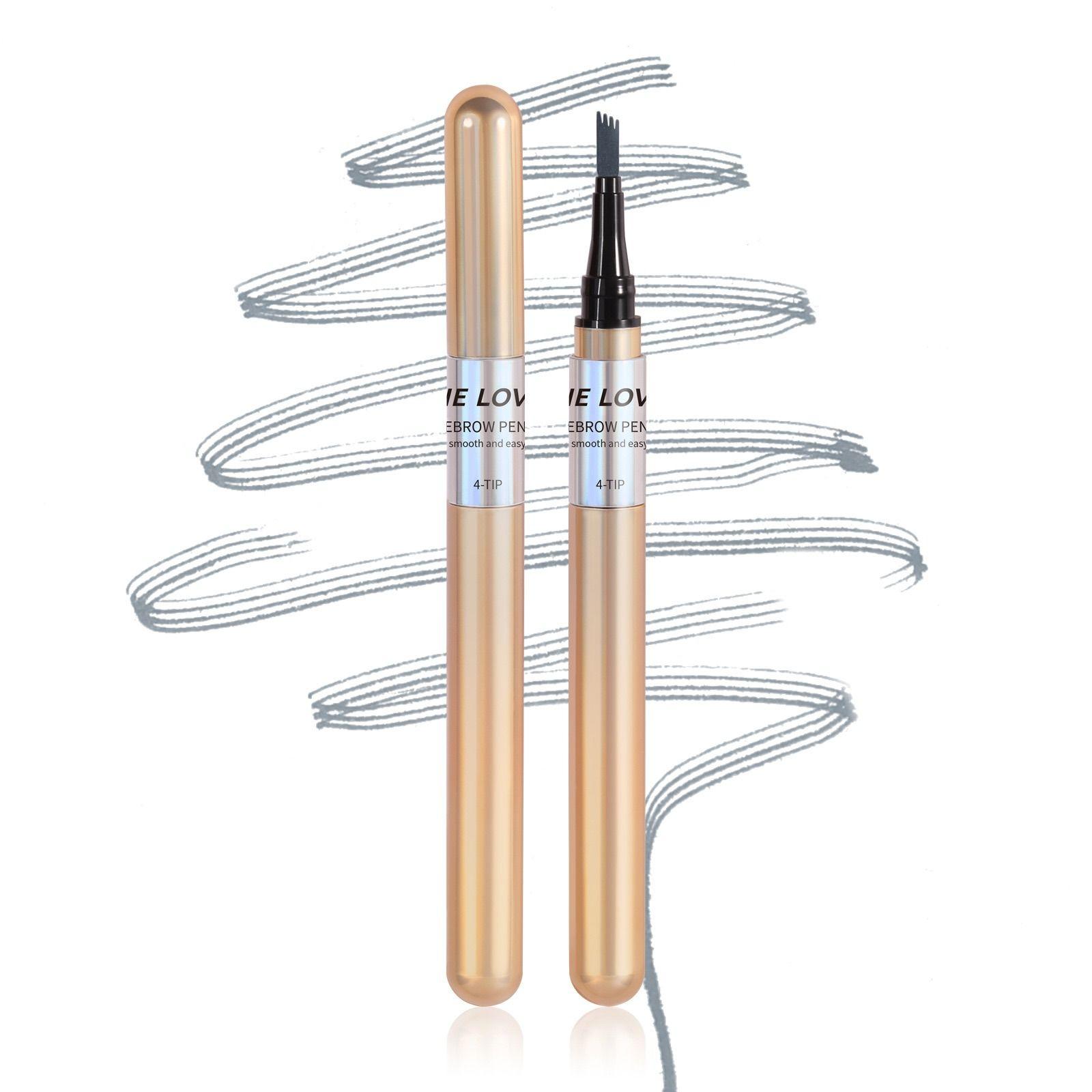 SHELOVES 4-TIP Eyebrow Pencil liquid Waterproof #05 SMOKE GRY