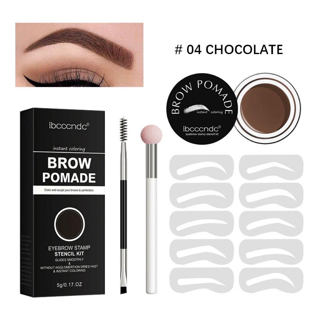 IBCCCNDC Eyebrow Stamp Stencil Kit #04 CHOCOLATE