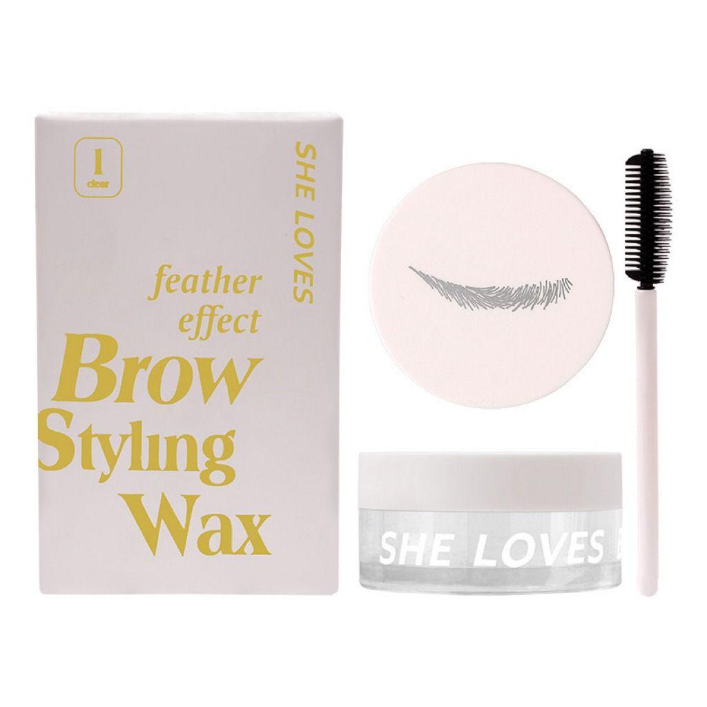 SHELOVES Feather Effect Eyebrow Styling Wax #01 Transparent - 10g