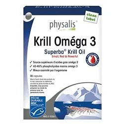 Physalis Krill Omega 3 Boite De 30 Capsules